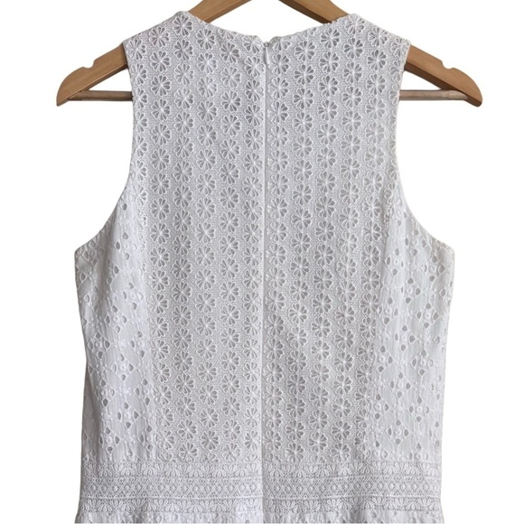J. CREW COLLECTION Preppy Peasant Dropped Waist Embroidered Eyelet Midi Dress 6 - Picture 7 of 11